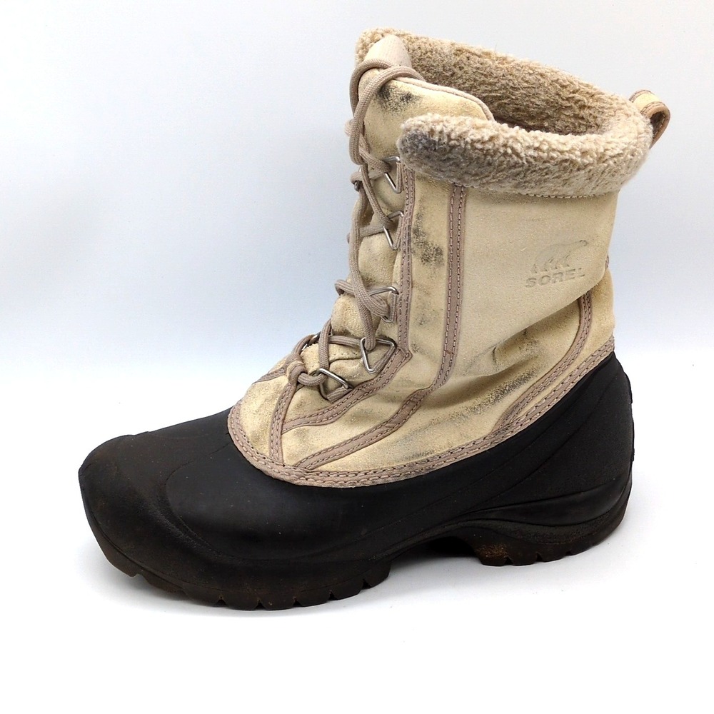 Sorel Shoes Womens Beige‎ 6 Suede Winter Boots Thinsulate Ankle NL1579-139